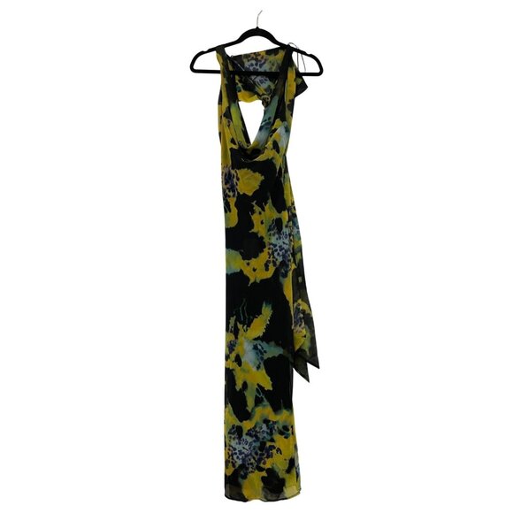Zara Womens Long Foulard Print Dress M Medium Multicolor Scarf 3323/308 NWT - Picture 2 of 16